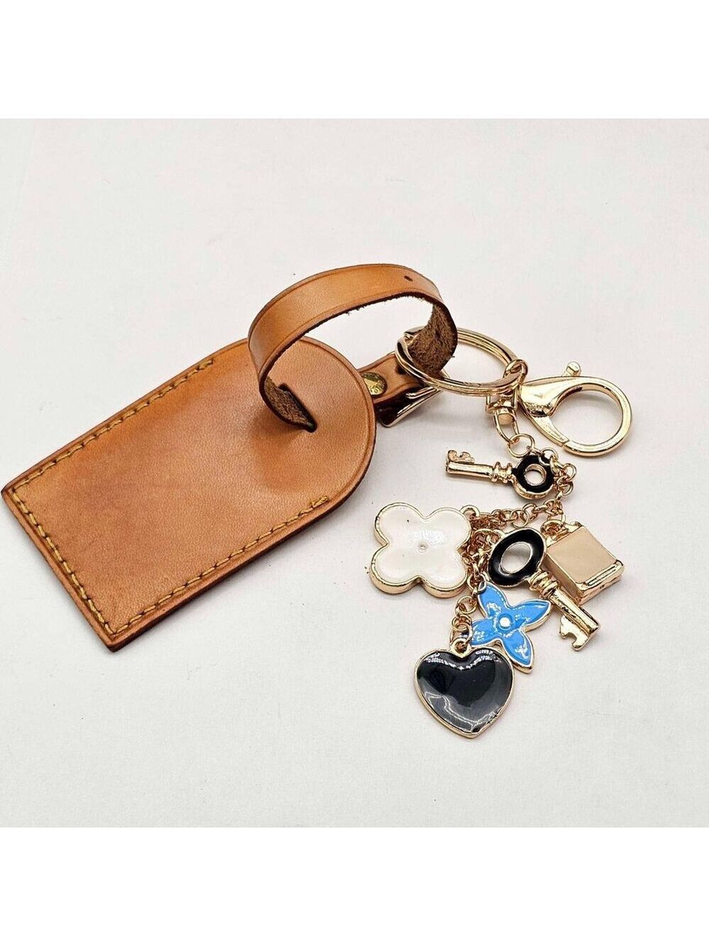 Authentic Louis Vuitton Luggage Tag with Unbranded Keycharm, Keychain_8